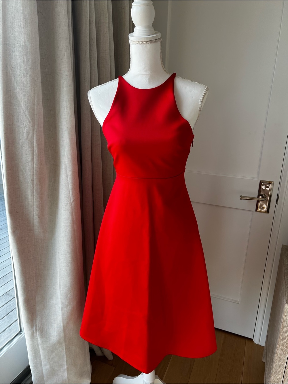 Halston Heritage Red Midi Dress